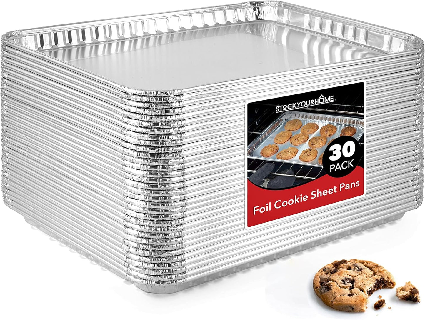 Stock Your Home Disposable Cookie Sheets for Baking - 30 Pack