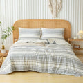 Aztec Boho Comforter Set Twin Beige - Lightweight All-Season