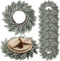 Greenery Round Christmas Placemats Set of 6 - Powder Snow Trim