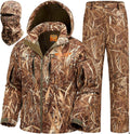 Camo Hunting Clothes for Men - Quiet Fleece Lined Jacket & Pants