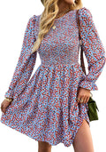 Women's Elegant Long Sleeve Floral Dress by KIRUNDO for Weddings
