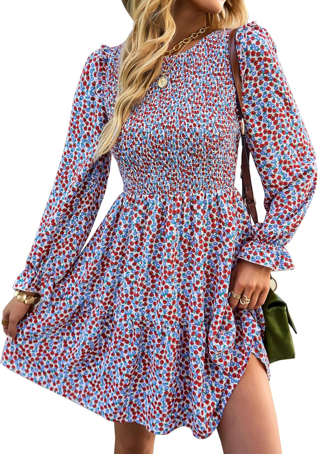 KIRUNDO Long Sleeve Floral Dress for Women - Perfect for Weddings