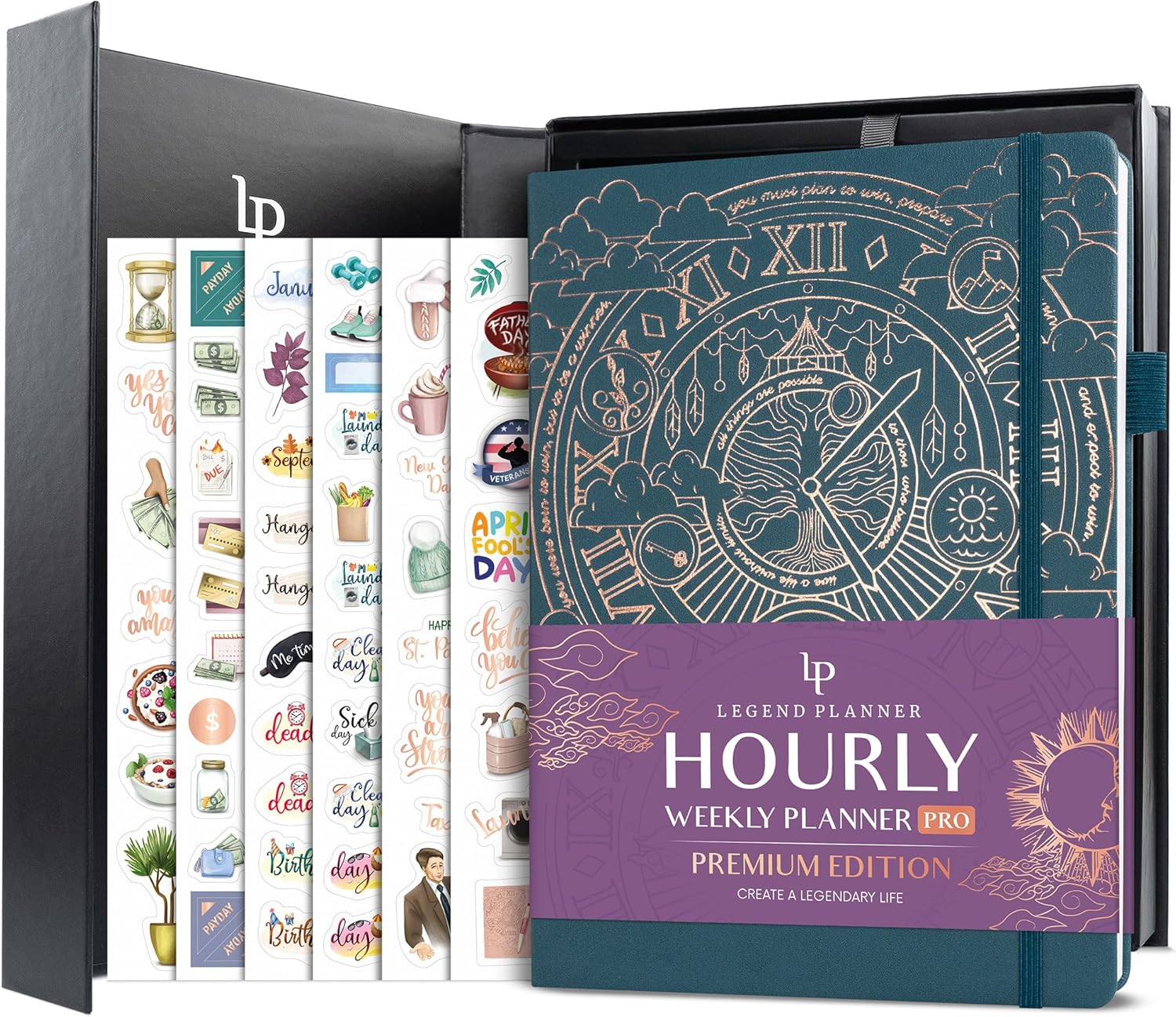 Legend Hourly Planner PRO Premium Undated Schedule Organizer