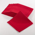 SARO LIFESTYLE Hemstitched Border Dinner Napkin Set of 12 - Classic