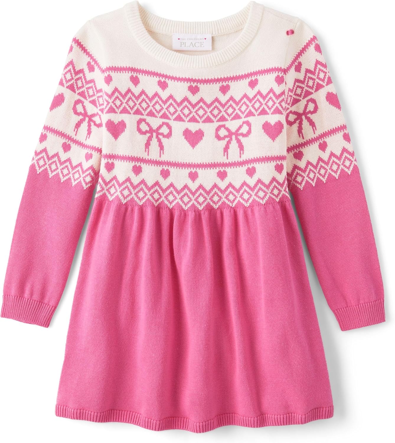 Baby and Toddler Girls' Long Sleeve Sweater Dress for Comfort