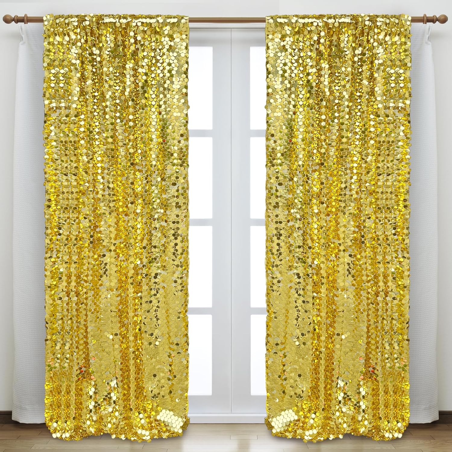 Gold Payette Sequin Backdrop for Stunning Party Decor and Photos