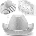 12 Pcs Sparkly Cowboy Hat Set with Bandanas - Party Ready