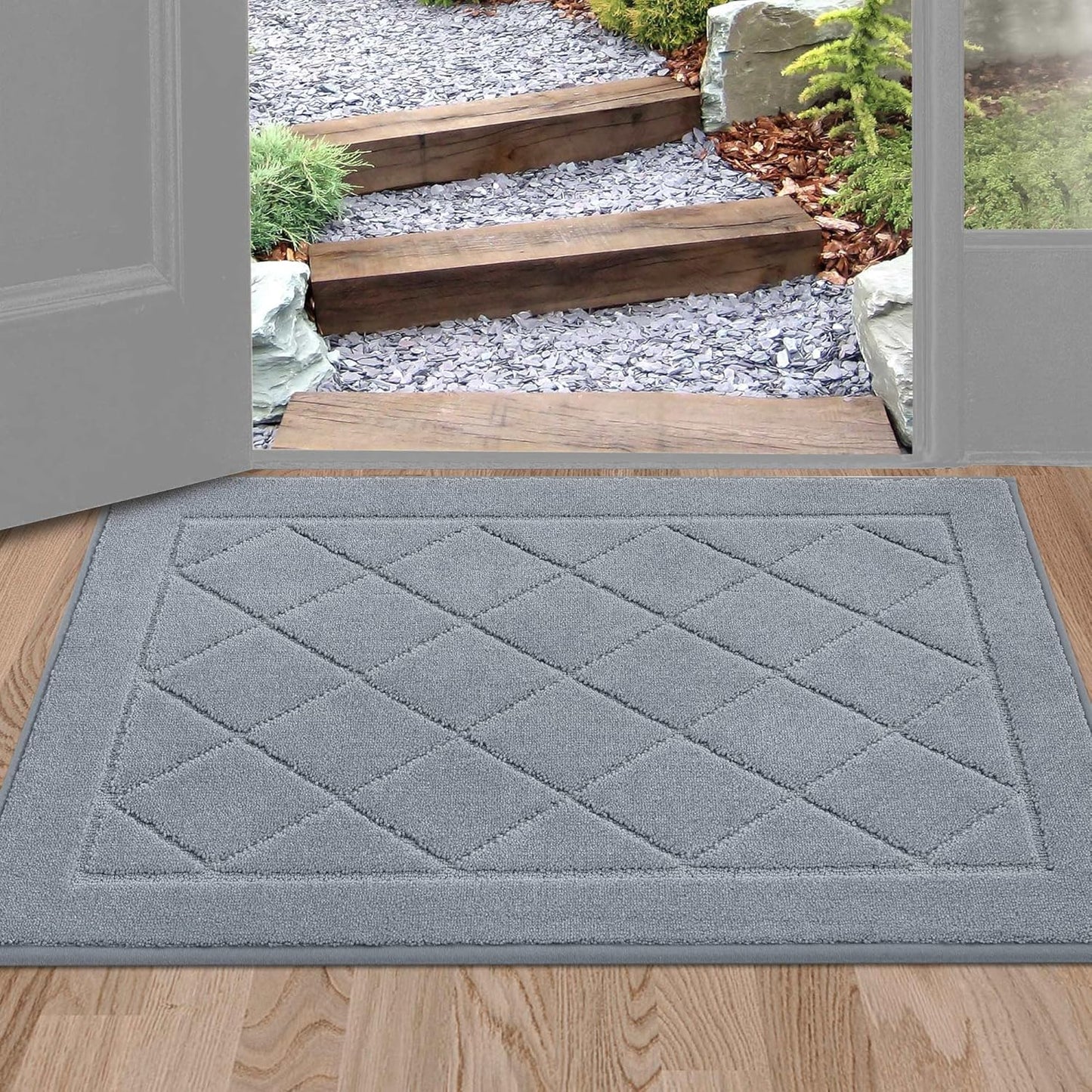 BEQHAUSE Dirt Trapper Door Mat for Muddy Wet Shoes & Paws