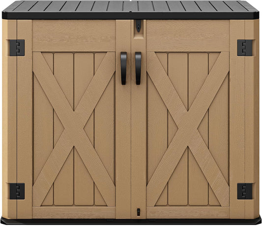 DWVO Outdoor Storage Shed for Garden Tools and Bikes, 35 Cu Ft