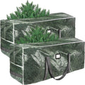9 ft Christmas Tree Storage Bag 2PK - Heavy Duty Transparent Combo