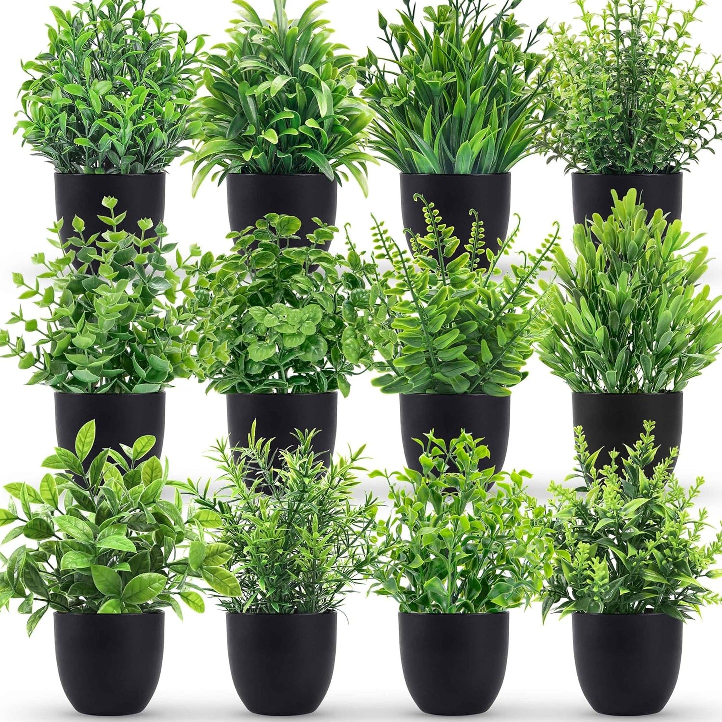 Der Rose Fake Plants 12 Pack for Home Office Table Decor