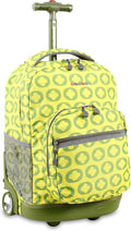 Sunrise 18in Rolling Backpack for Kids and Teens - Convertible Carry