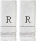 SKL Home Casual Monogram Hand Towel 2-Pack - Soft Cotton Terry R
