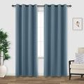 KOUFALL Slate Blue Window Treatments Curtains for Bedroom Living Room