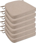 Chair Cushions for Dining Chairs D-Shaped Seat Cushions - Set of 6