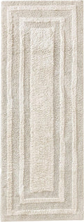 Bathroom Rug Runner Logan Light Grey - Soft Tufted Cotton Runner
