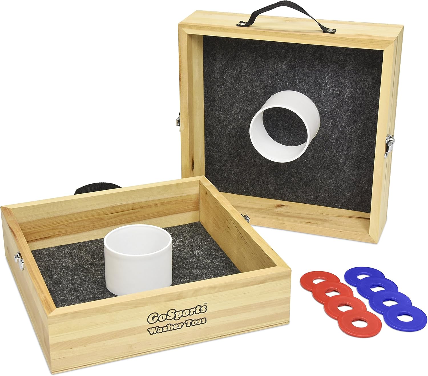 GoSports Premium Birch Wood Washer Toss Game for Backyard Fun
