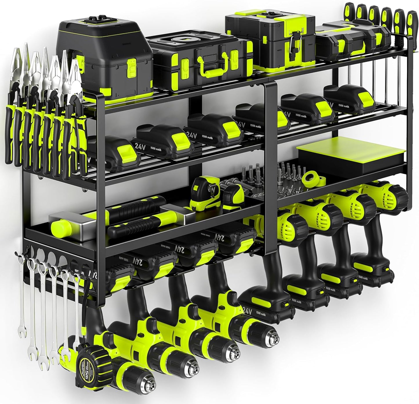 POKIPO Heavy Duty Drill Holder - Ultimate Garage Organizer