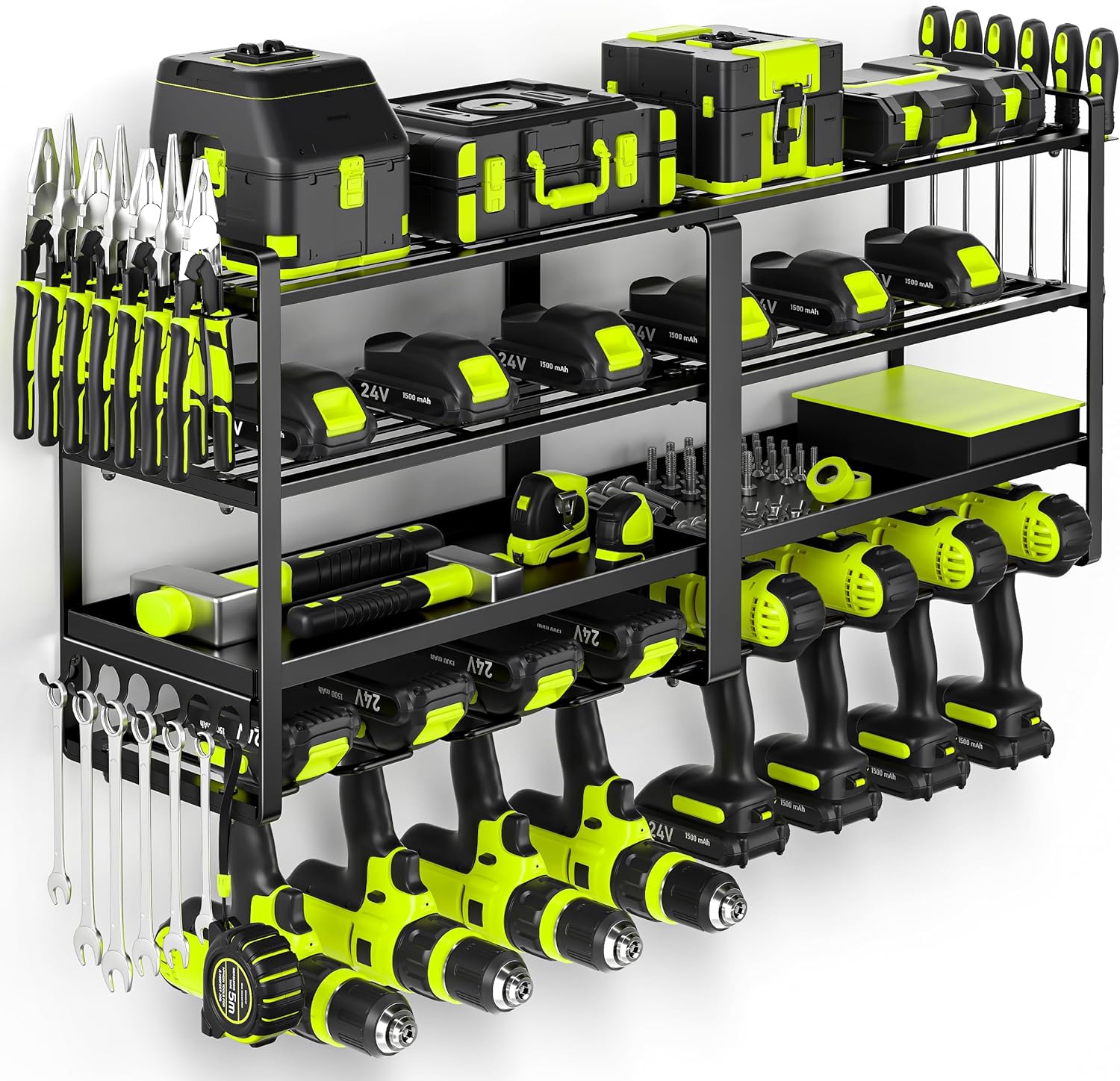 POKIPO Heavy Duty Drill Holder - Ultimate Garage Organizer