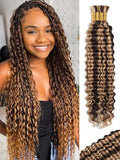 Ombre Human Braiding Hair 22 in Deep Wave 4 Bundles - Wet & Wavy Honey