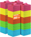 Microfiber Cleaning Cloth 200PK Reusable Shop Rags - Bulk Value