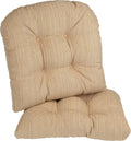 Klear Vu Overstuffed Non-Slip Dining Chair Cushions - Chenille Sand
