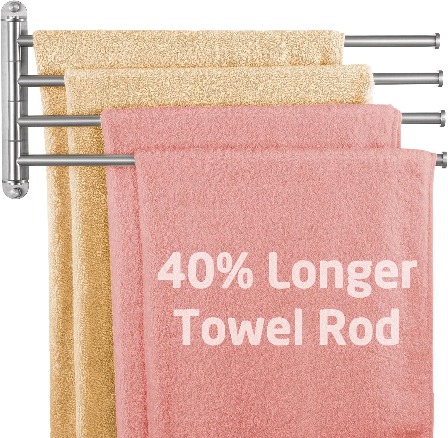 KES Extra Long Swivel Towel Bar - Perfect for Family Use