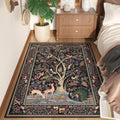 3x5 Rug Vibrant Tree of Life Patterned Non Slip Low Pile - Soft