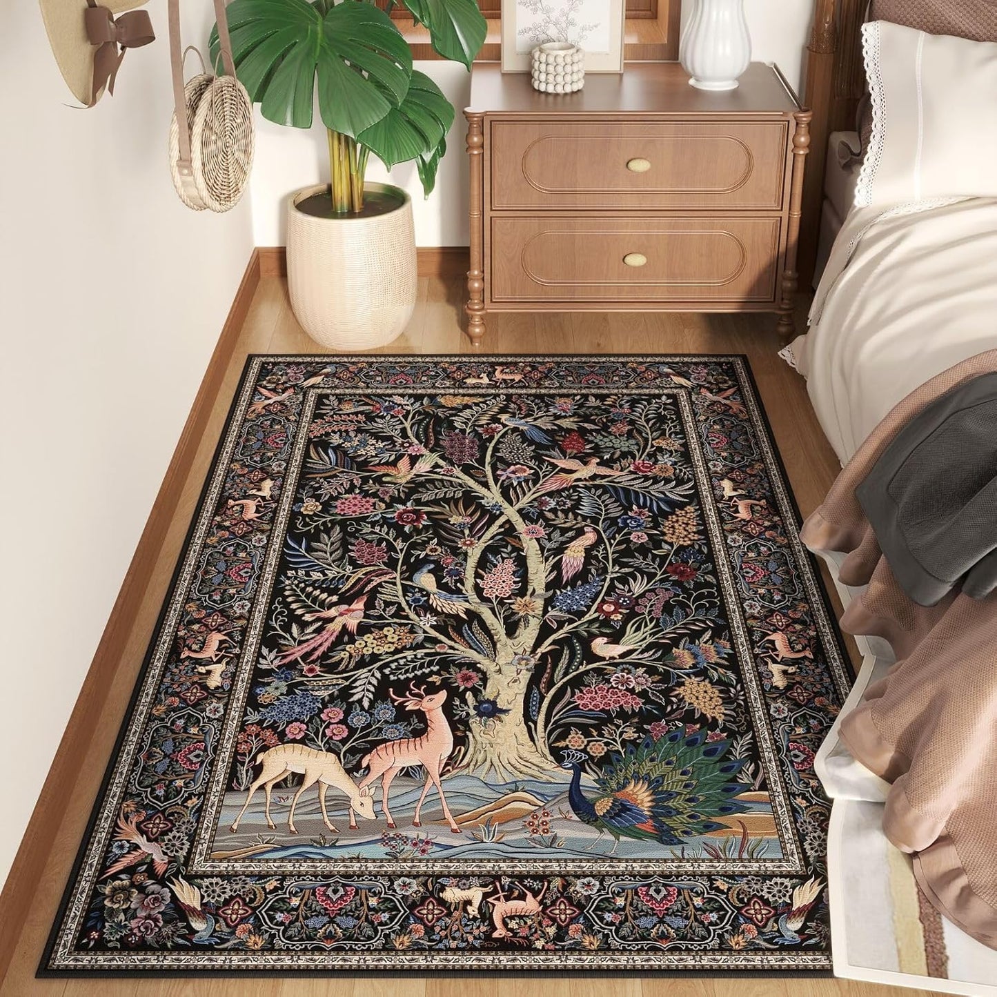 Vibrant Tree of Life 3x5 Rug for Bedroom Kitchen Entryway