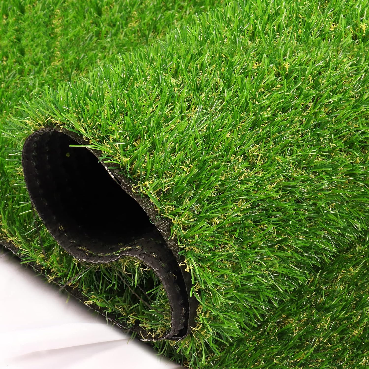 Heyroll Green Artificial Grass 12 FT x 72 FT for Pets and Gardens