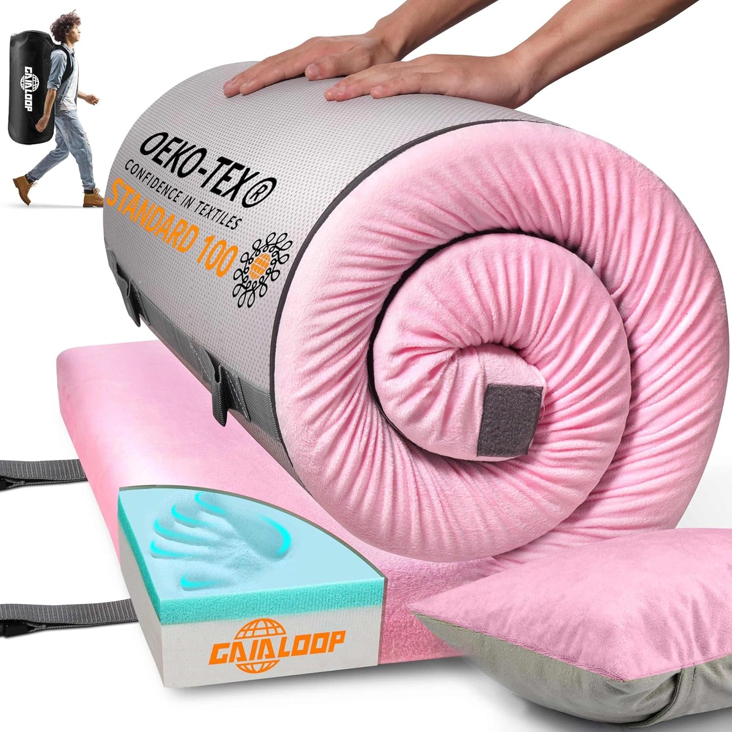 3 Inch Thick Memory Foam Camping Mattress for Glamping Comfort