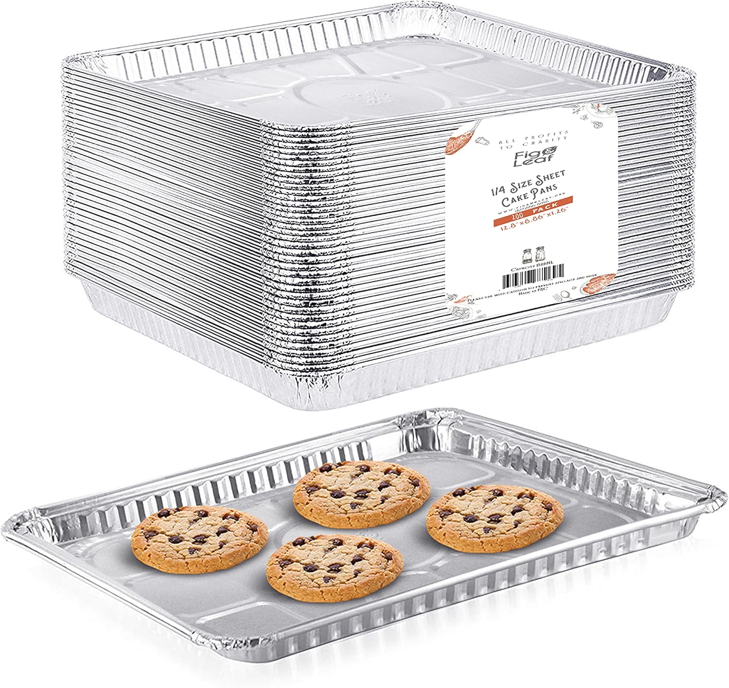 Premium Heavy Duty Disposable Aluminum Foil Baking Sheets 200 Pack