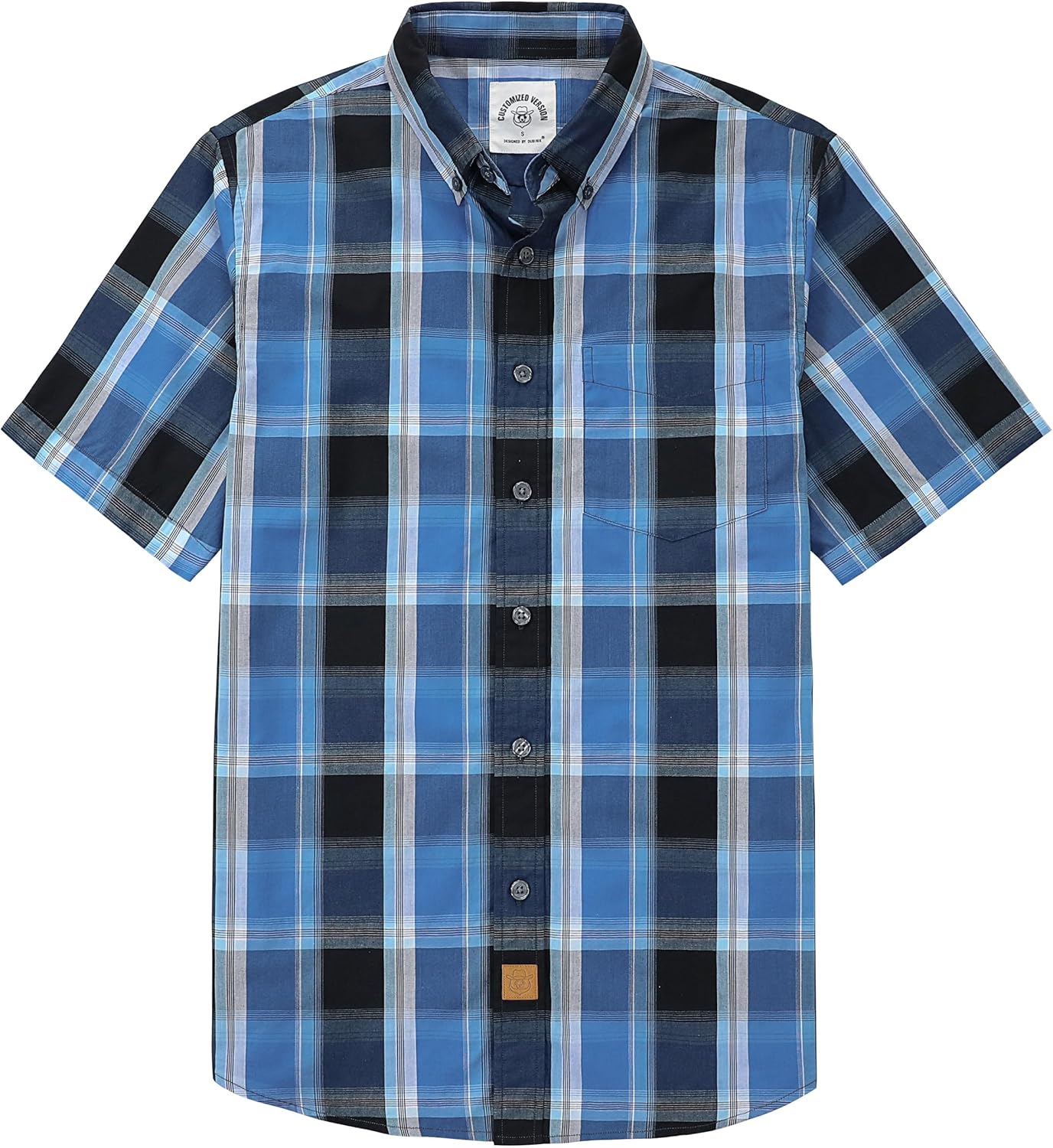 Dubinik Mens Short Sleeve Button Down Shirt for Summer Style