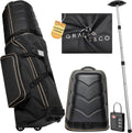 GRANDESCO Foldable Golf Bag Case: TSA Lock, Wheels, & Rod