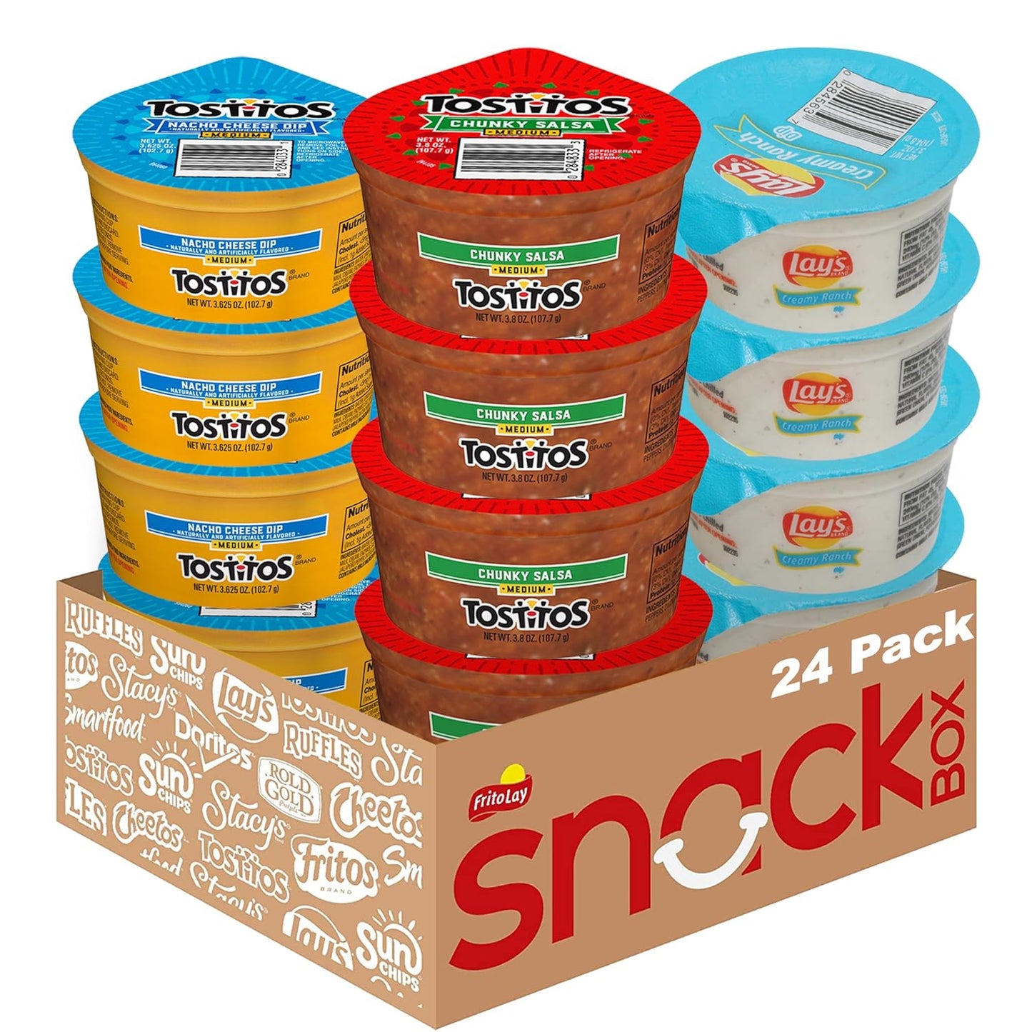 Frito Lay Single Serve Dip Cups Variety Pack for On-the-Go Snacking