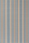 Dash & Albert Tyne Blue Machine Washable Rug 6 x 9 ft - Coastal Stripe