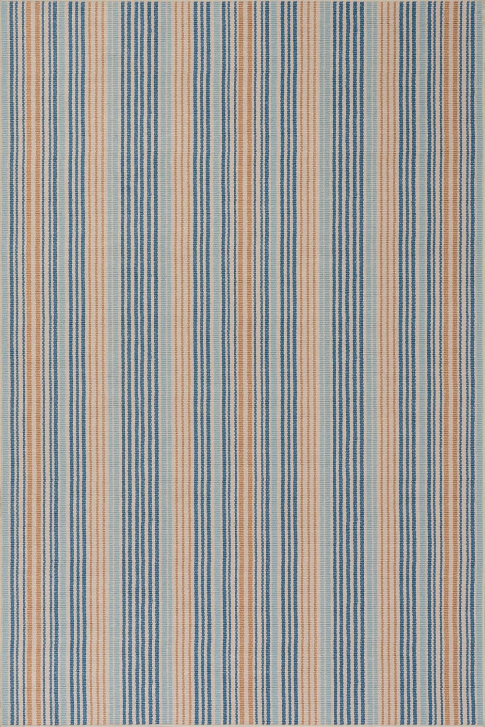 Tyne Blue Machine Washable Rug, 6 X 9 Feet, Coastal Style