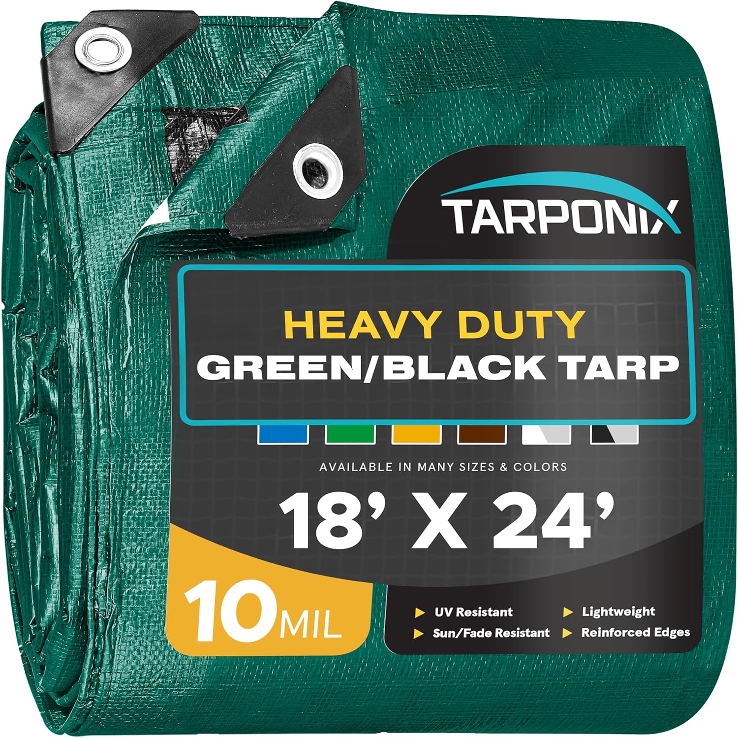 18ft x 24ft Heavy-Duty Tarp with Reinforced Edges and Grommets