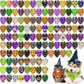 120Pcs Halloween Dog Bandanas Bulk - Assorted Holiday Neckerchiefs