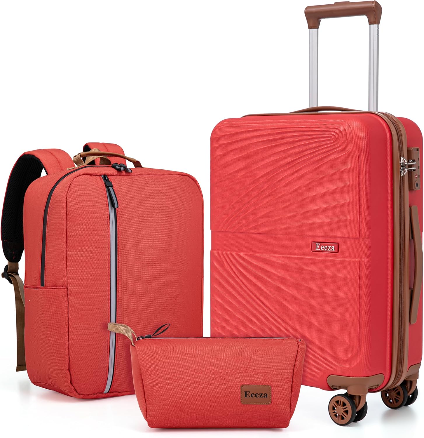 Durable 3 Piece Luggage Set with TSA Lock and Spinner Wheels