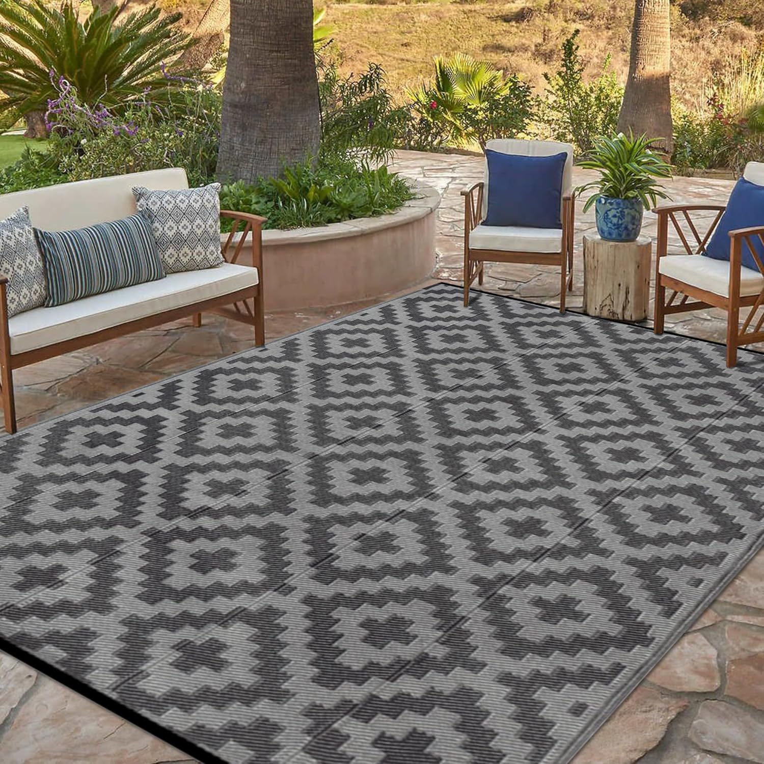 SAND MINE Waterproof Outdoor Rug 6x9 ft for Versatile Use