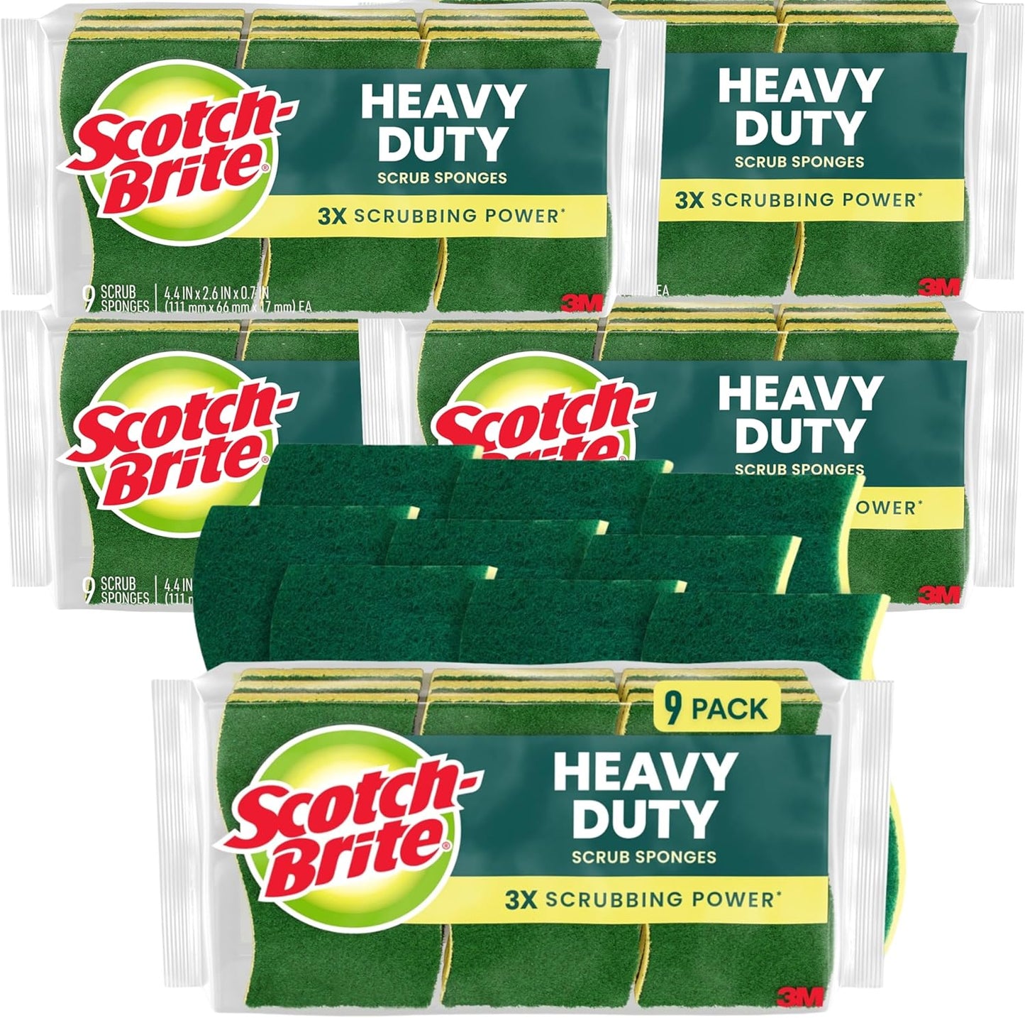 Scotch-Brite Heavy Duty Scrub Sponge for Tough Kitchen Messes