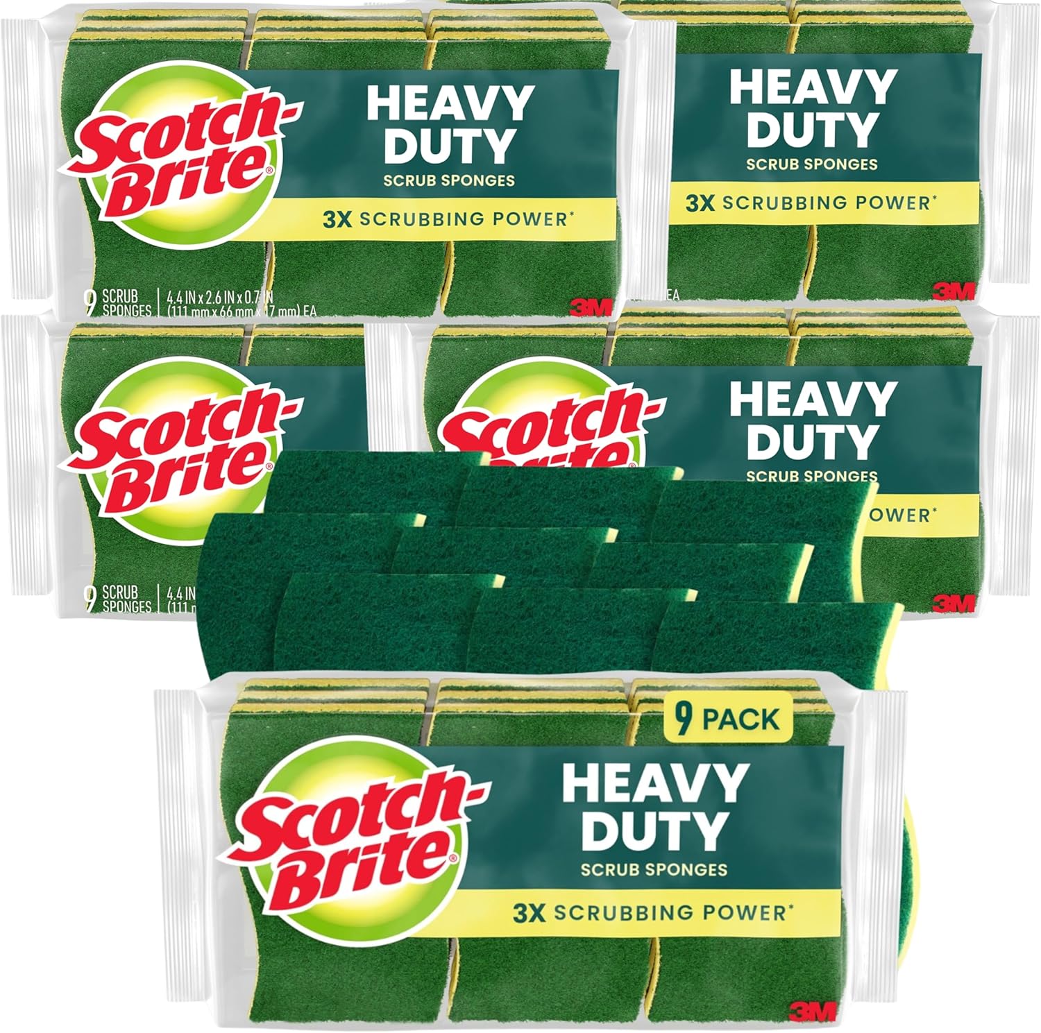 Scotch-Brite Heavy Duty Scrub Sponge for Tough Kitchen Messes