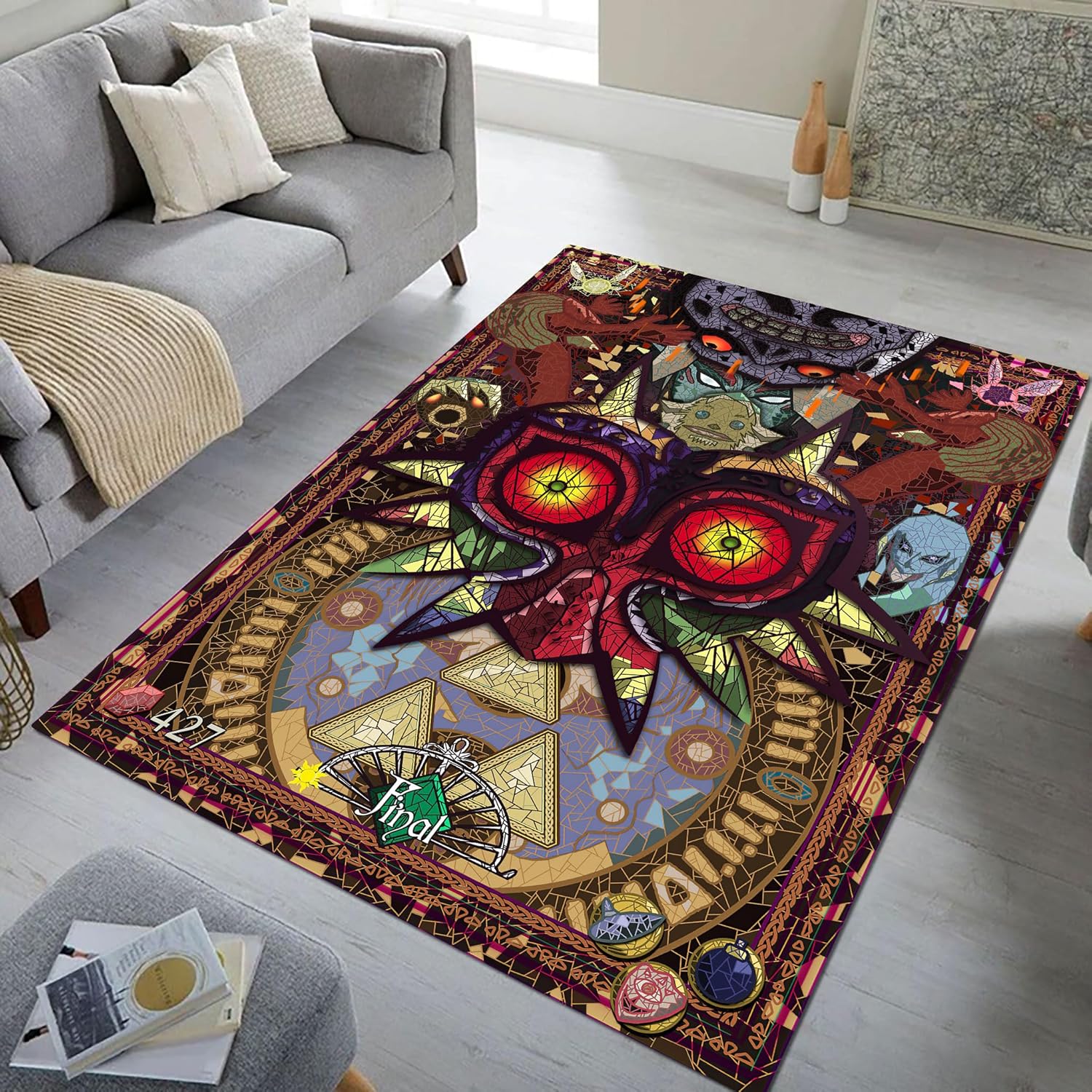 Legend of Zelda 8x10 Washable Area Rug - Perfect for Gamers!
