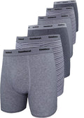 6-Pack Men's Boxer Briefs Soft Breathable Cotton Stretch - Open Fly