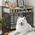 Dog Crate Furniture 48 in Heavy Duty Wooden End Table - XL Kennel