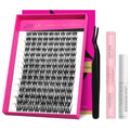 VEYESBEAUTY Lash Clusters Kit Fluffy Individual Lash Extensions - Easy