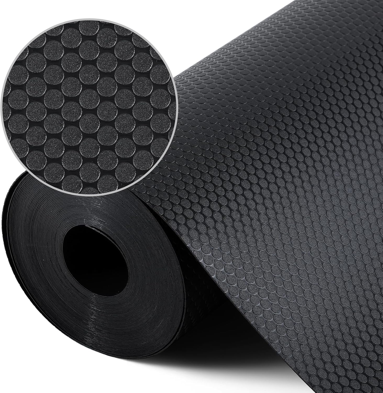 Black Shelf Liners for Kitchen Cabinets Non Adhesive Waterproof