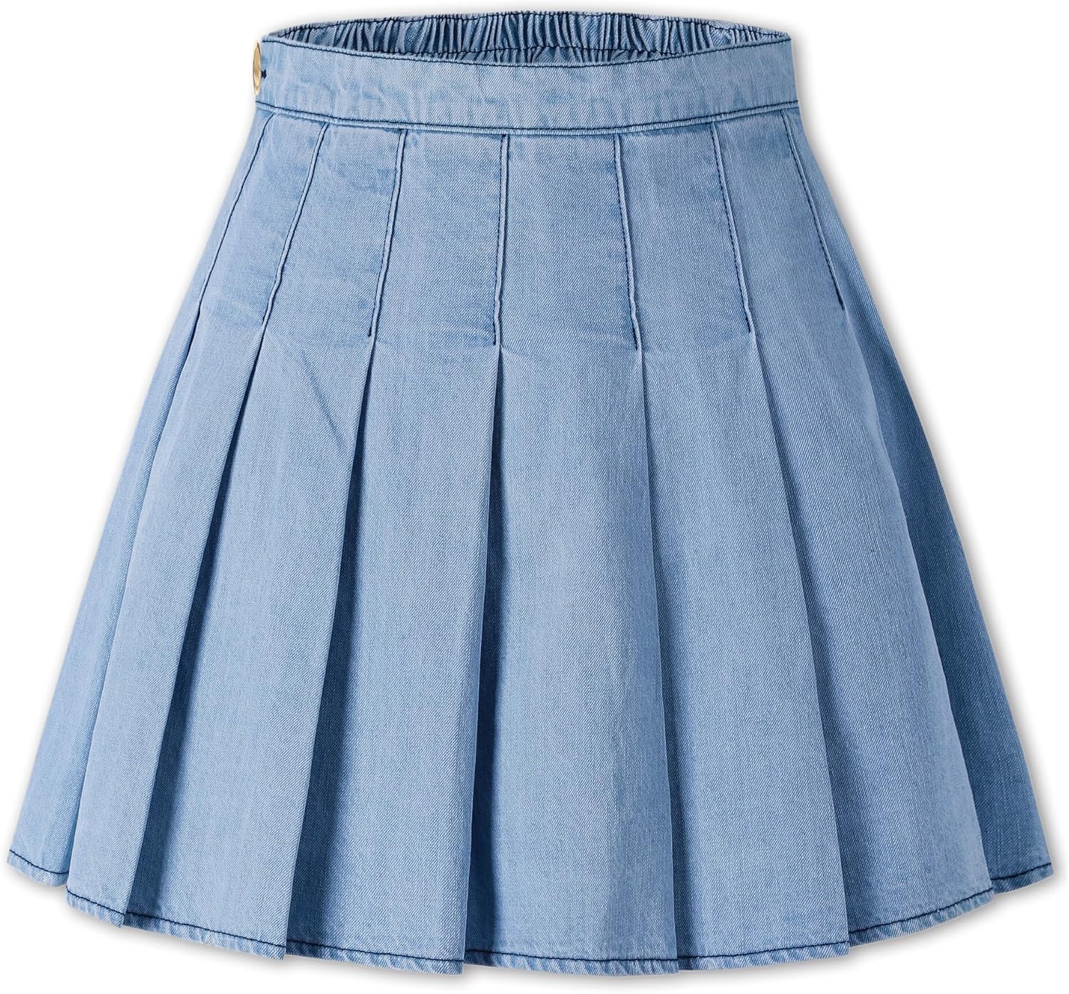 SANGTREE Pleated Skirts with Shorts for Women and Girls