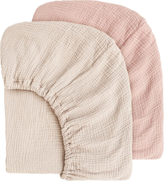 Muslin Crib Sheets for Baby Girls and Boys - Soft & Breathable